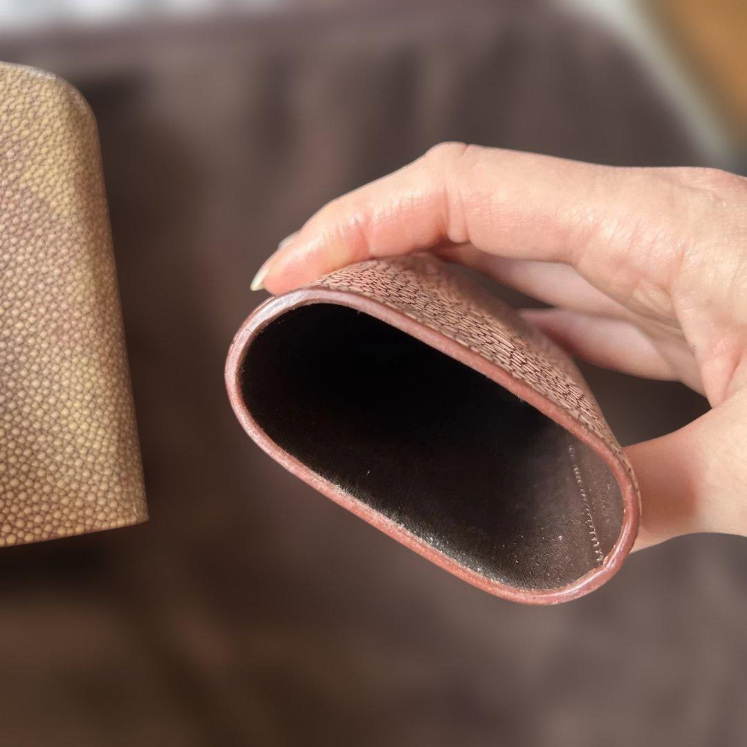 海の宝石☆ガルーシャ☆エイ革☆メガネケース ☆スティングレイ 本革