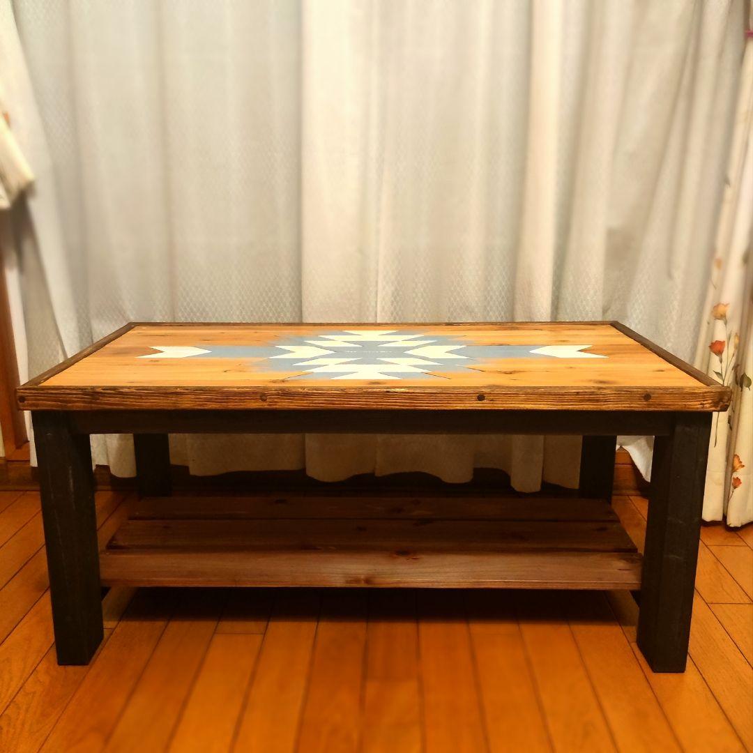 ✨オルテガ柄のローテーブル✨