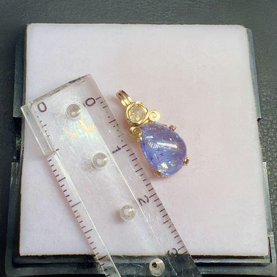 【for いちごオーレ様】タンザナイト ワイヤーラッピング　ペンダントトップ