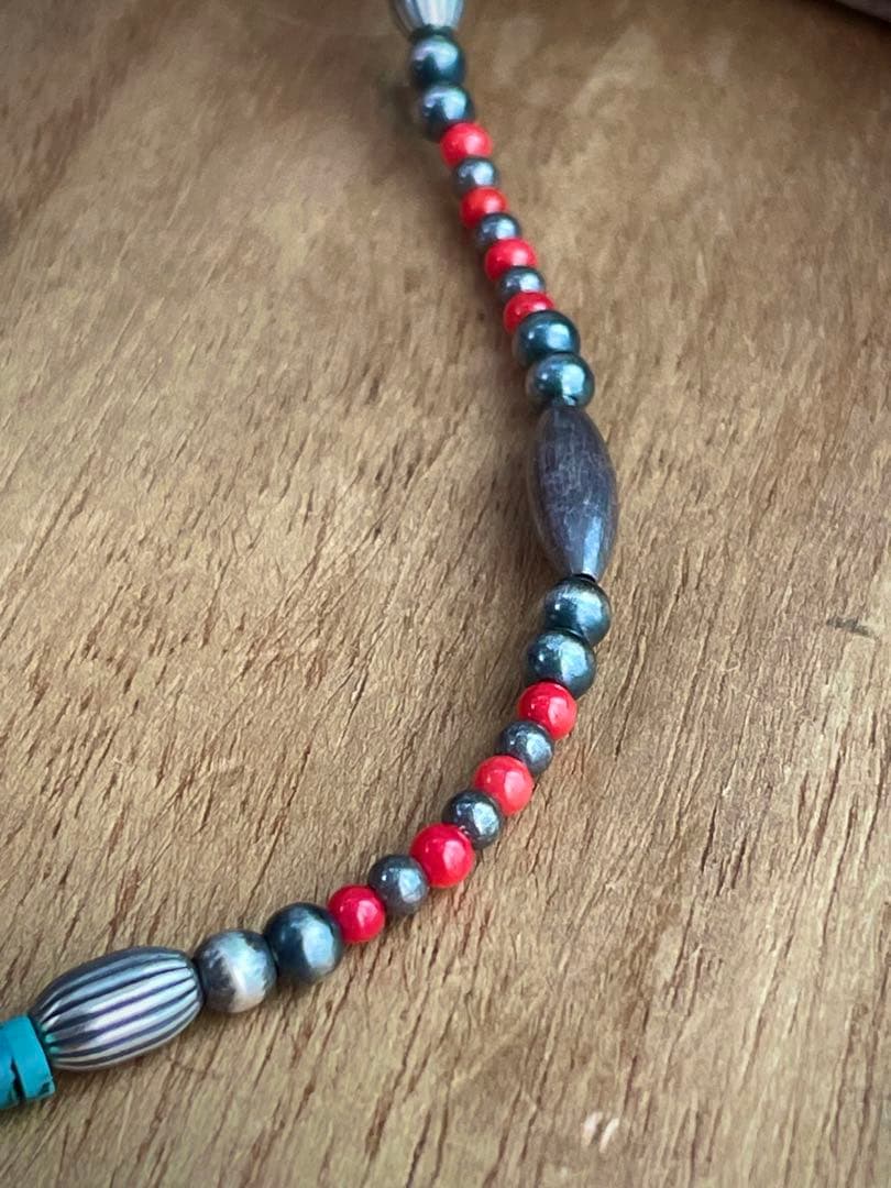 INCA ナバホパール ネックレス ターコイズ シルバー925 【65cm】