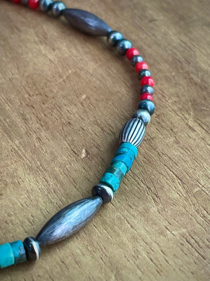 INCA ナバホパール ネックレス ターコイズ シルバー925 【65cm】