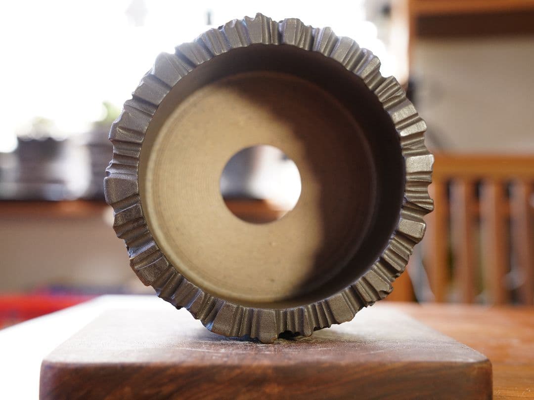 手作植木鉢 ハンドメイド 陶器鉢 塊根植物 アガべ Lサイズ A-716