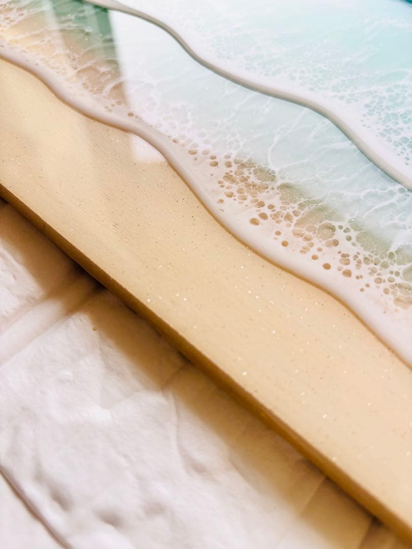 新しい一歩を踏み出す方へ　深呼吸する海　海アート42cm × 22cm