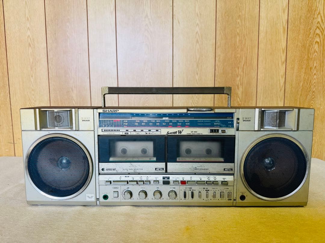 SHARP GF-490 大型ラジカセレトロ ダブルラジカセ サーチャー