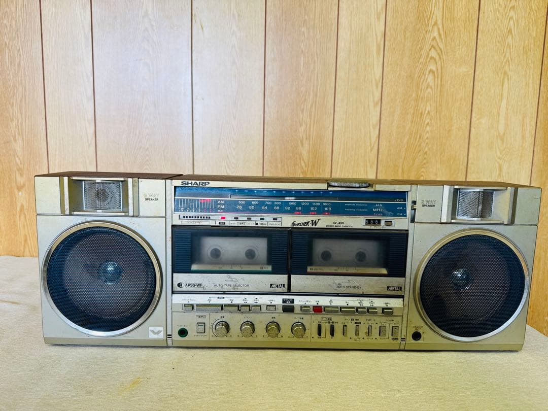 SHARP GF-490 大型ラジカセレトロ ダブルラジカセ サーチャー
