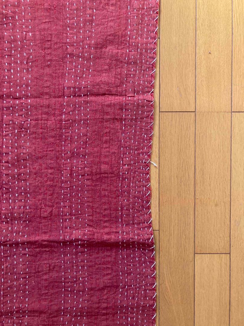 インド　パッチワーク　カンタ　ダブルサイズ　ベッドカバー　1