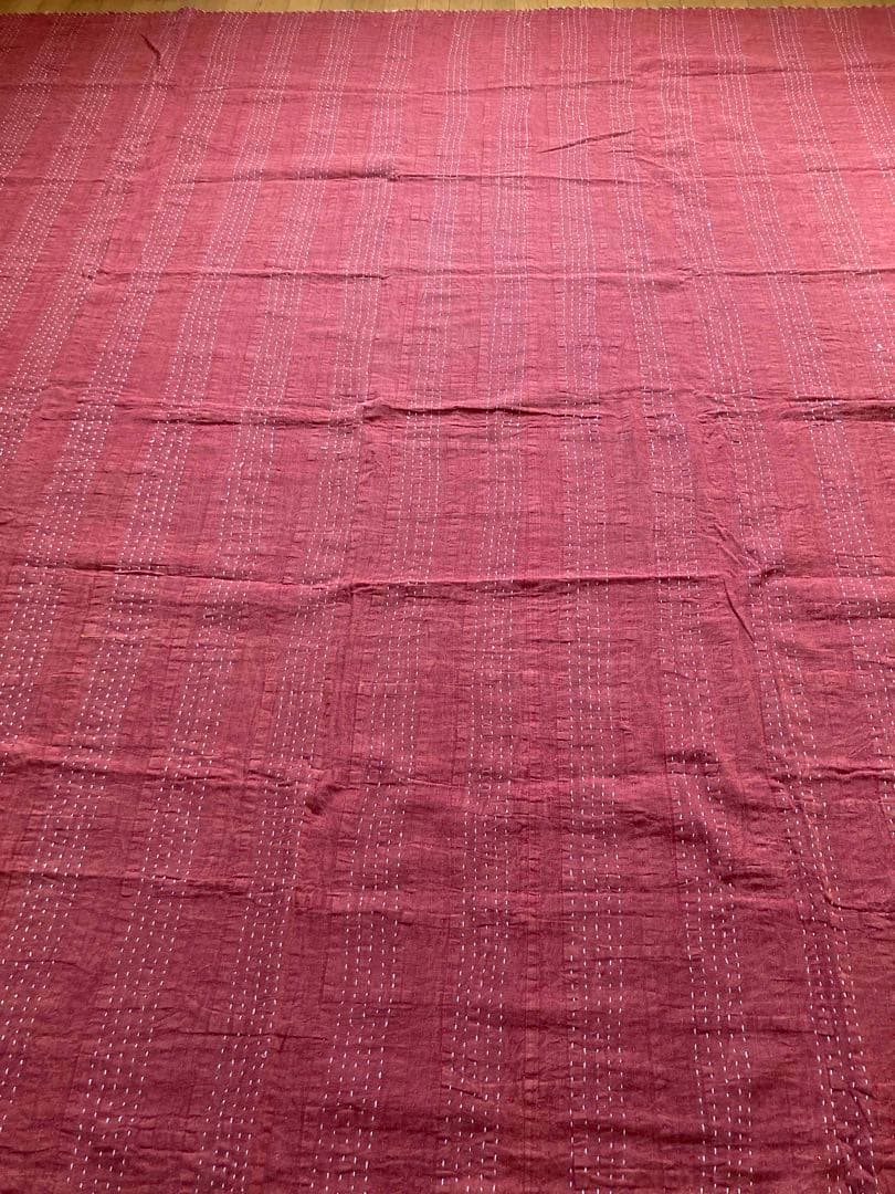 インド　パッチワーク　カンタ　ダブルサイズ　ベッドカバー　1