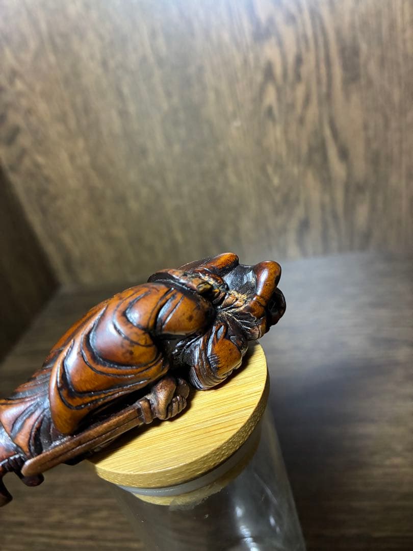 古根付 鍾馗と鬼