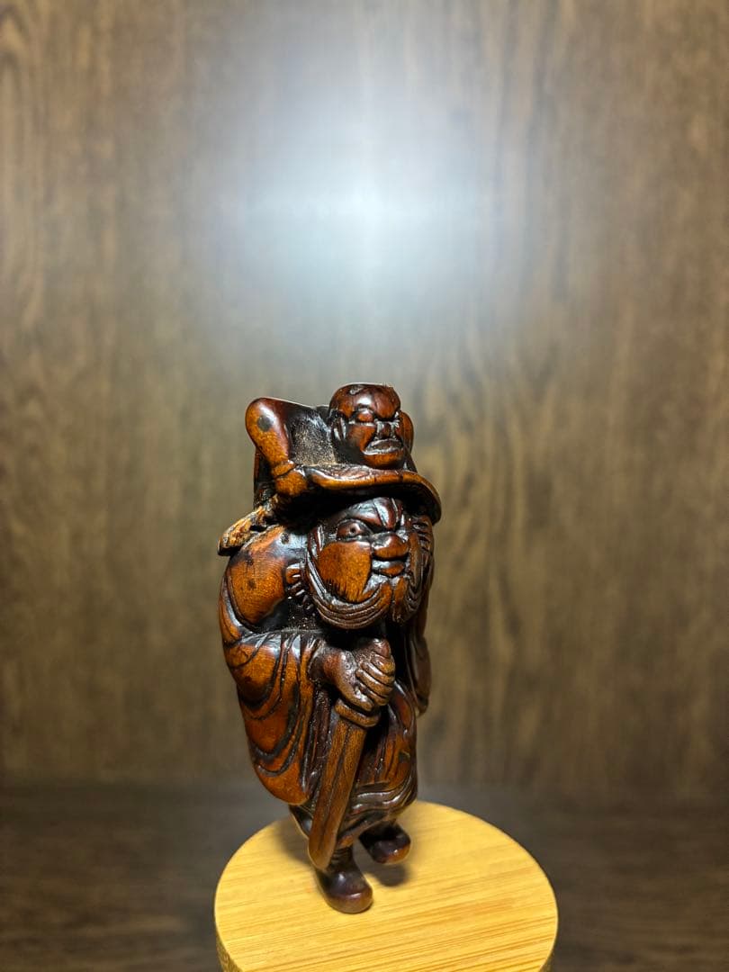 古根付 鍾馗と鬼