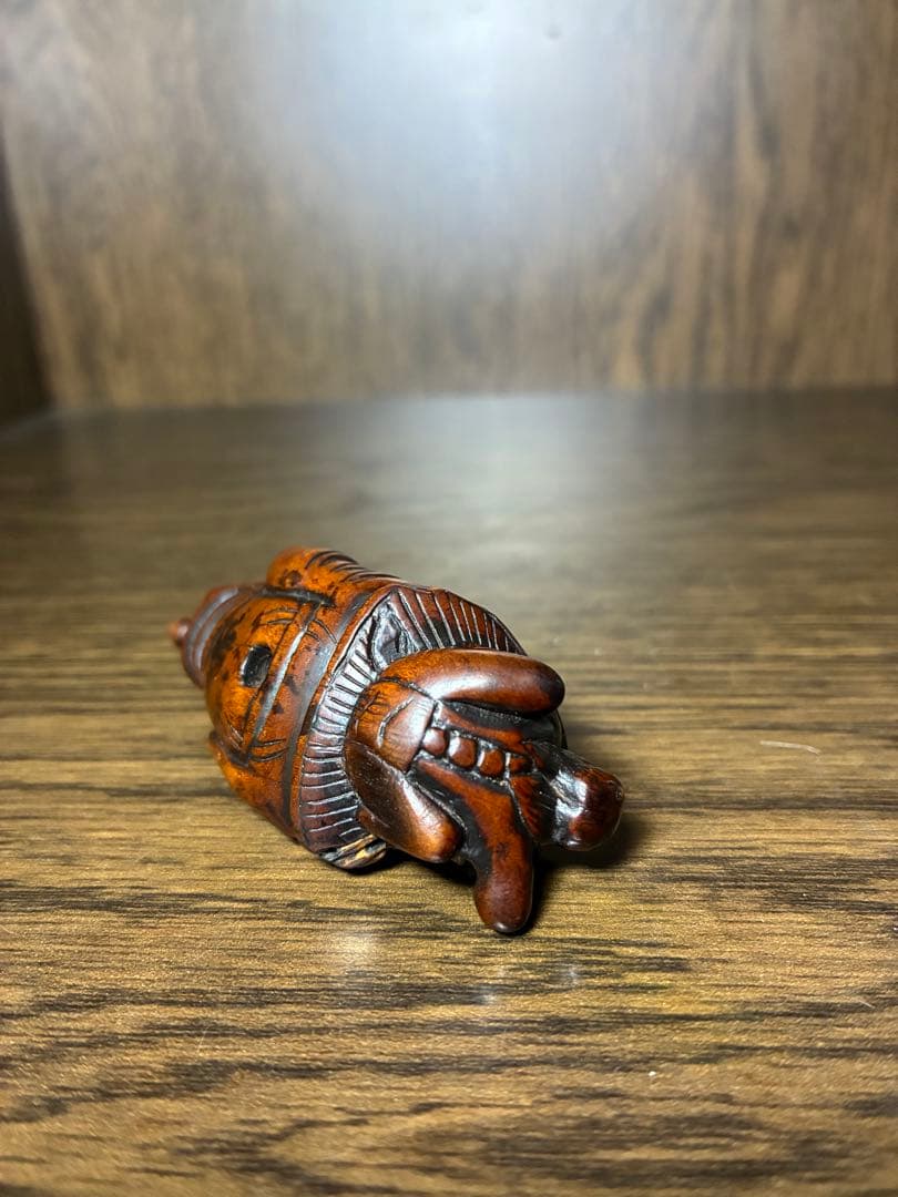 古根付 鍾馗と鬼