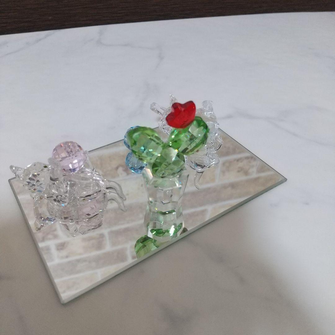 ☆　スワロフスキー 　サボテン 猫 ボール セット