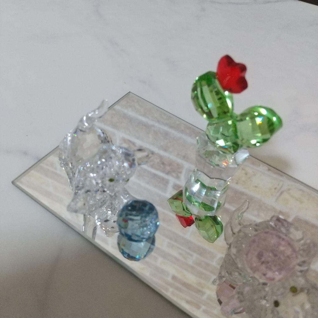 ☆　スワロフスキー 　サボテン 猫 ボール セット