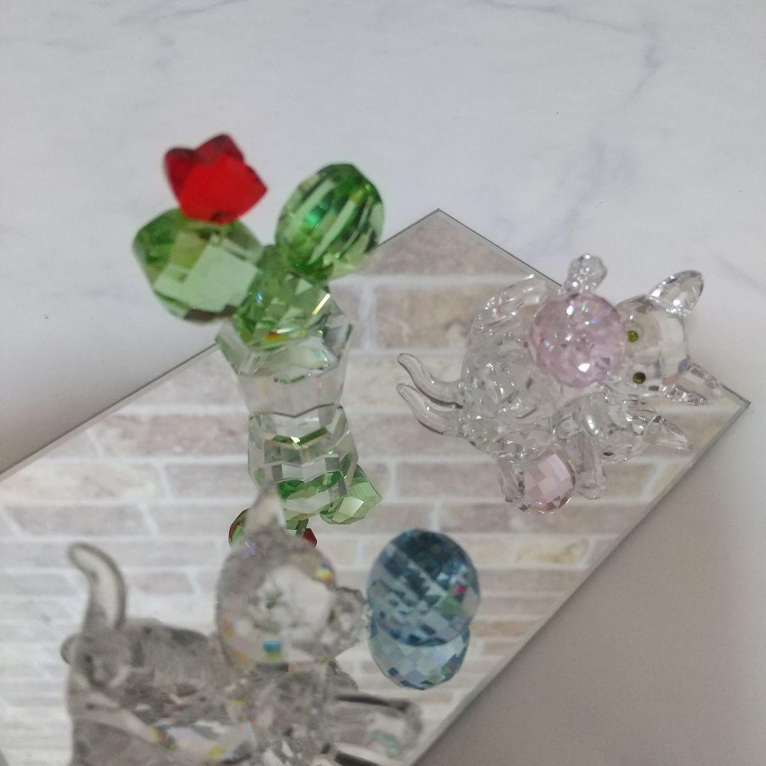☆　スワロフスキー 　サボテン 猫 ボール セット