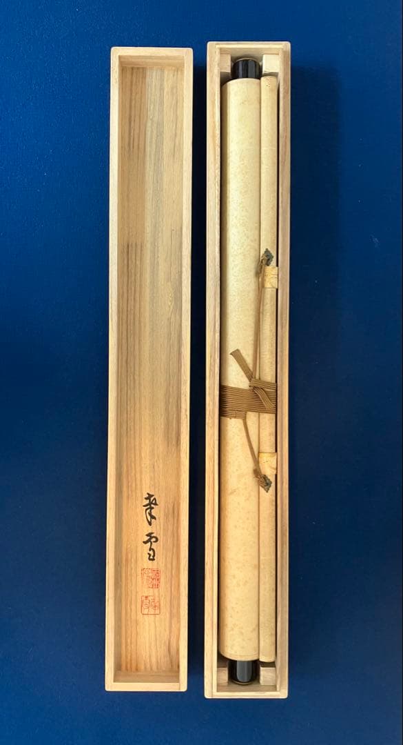 国井幸雪【白衣観音】絹本　掛軸　共箱