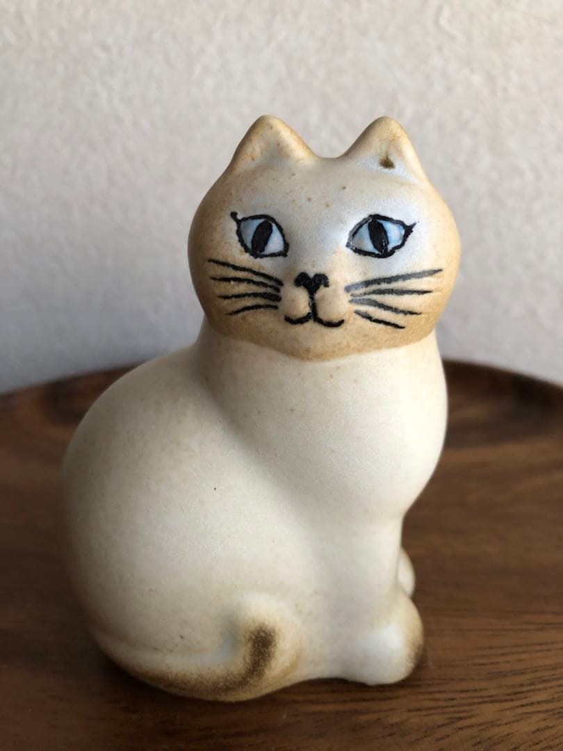 ★リサラーソン置物★キャットマンズ親子★ホワイト×ブラウン★