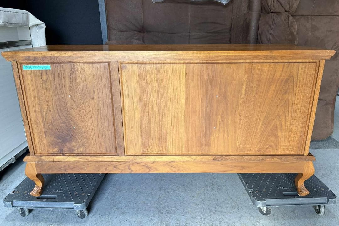渡辺家具 最高級 天然木 ローチェスト、約80kg 幅144cm Used/美品