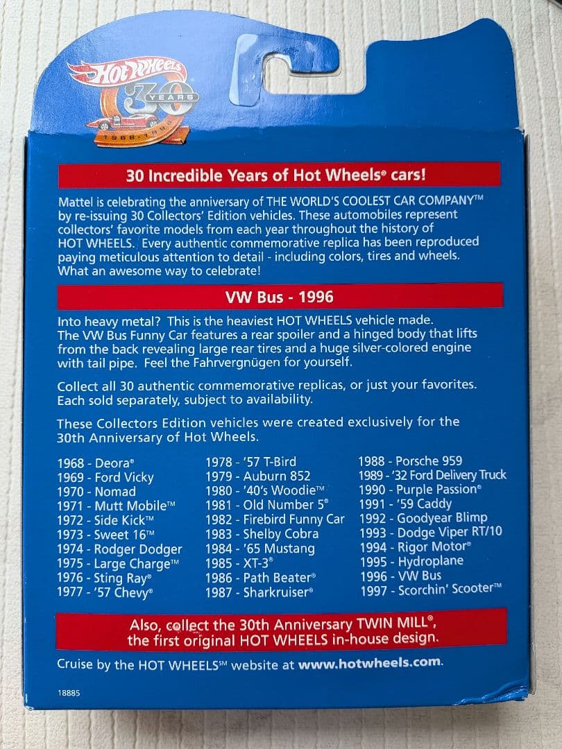 ミニカー Hot Wheels 1996 Fist Editon VW Drug Bus