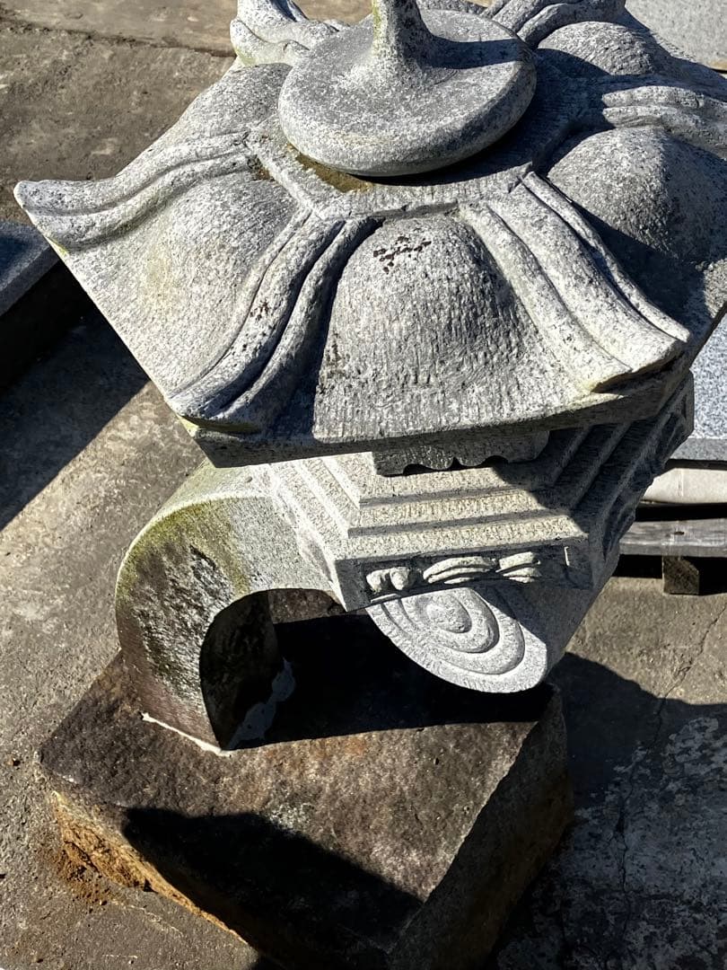 【引き取り限定】蘭渓型 石灯籠 らんけい型／庭園灯籠／和風庭園／ガーデン置物