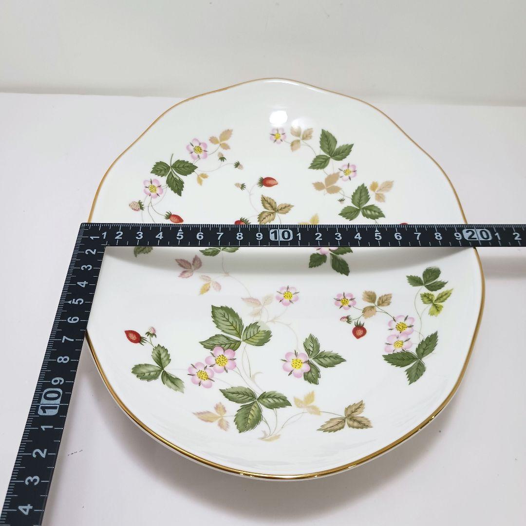 Y3332-22 ウェッジウッド ワイルドストロベリー オーバル 皿 2枚セット