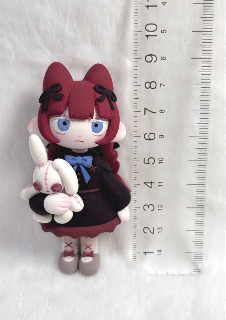 粘土フィギュア　ハンドメイド　ロリィタ　ダーク