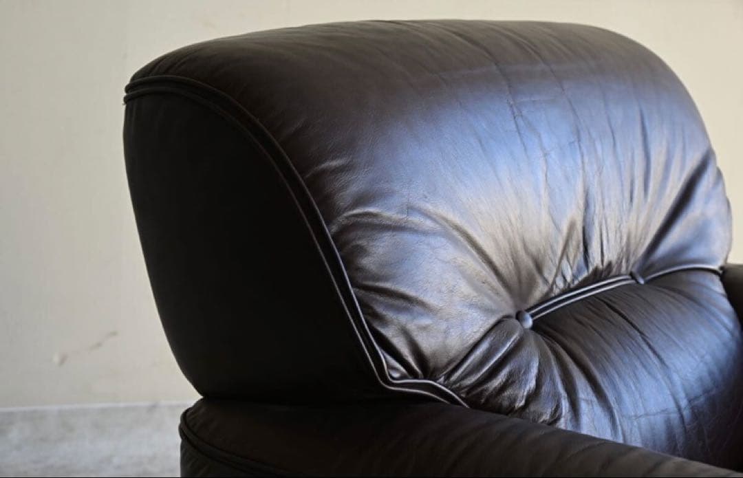 【高級】 本革 ブズネリ モダン ソファ ラウンジチェア パーソナルチェア