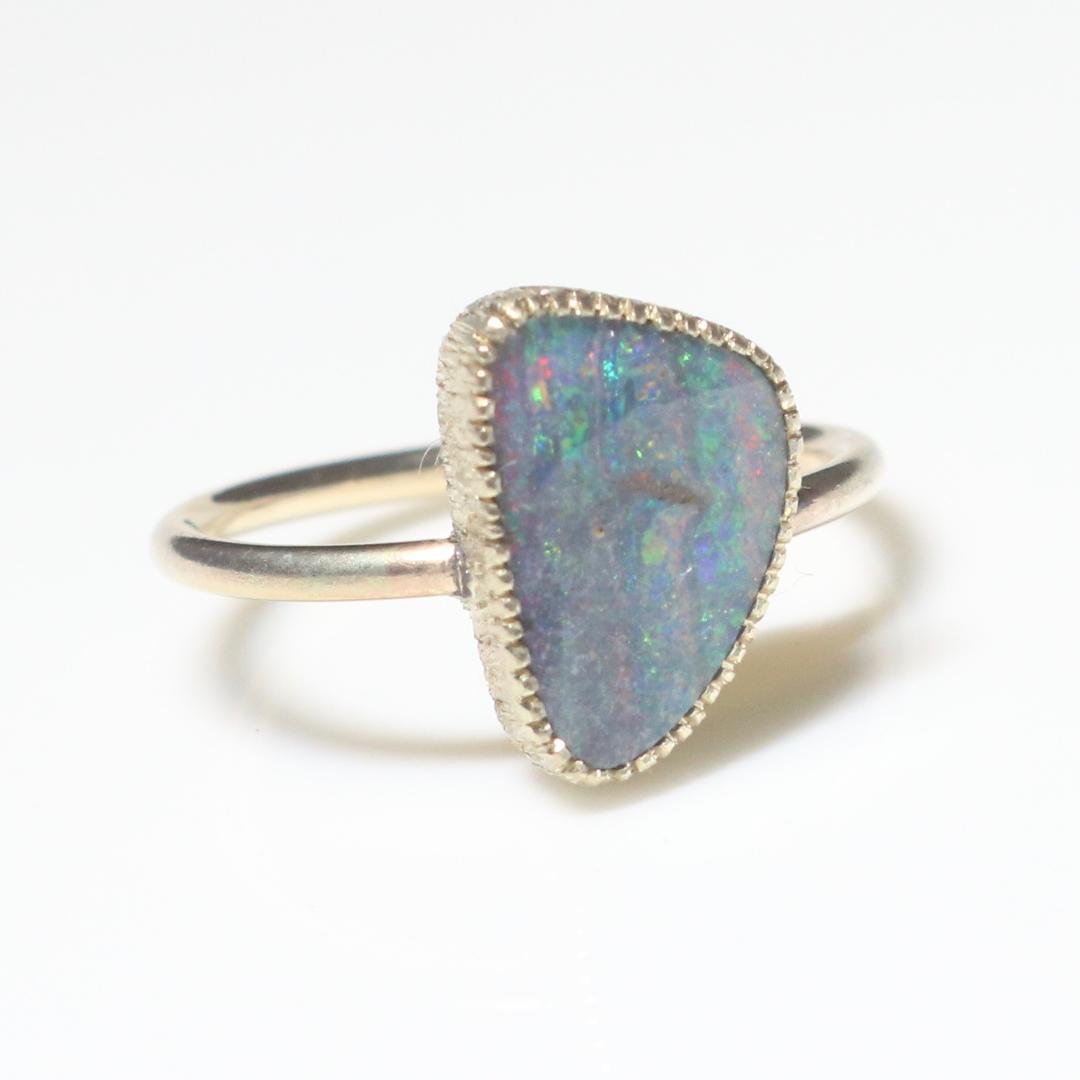 K10ボルダーオパールリング #11