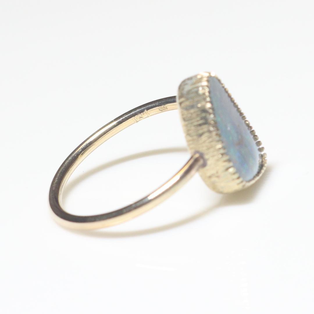 K10ボルダーオパールリング #11