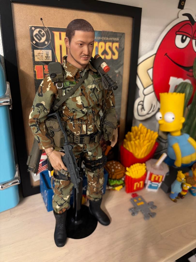 ミリタリーフィギュア 迷彩服 約30cm 1/6