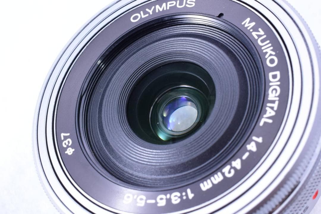 【❄電動ズーム】オリンパス 14-42mm EZ パンケーキレンズ フィルター付