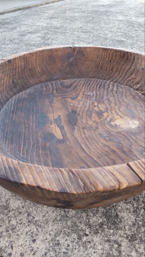 アンティーク木鉢