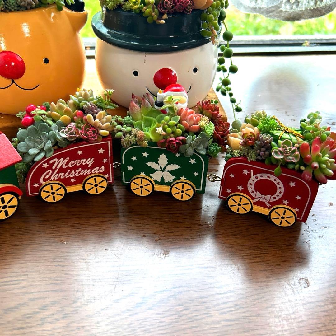 ❤️クミりん様　オーダー❤️機関車train トナカイ.雪だるま器3点