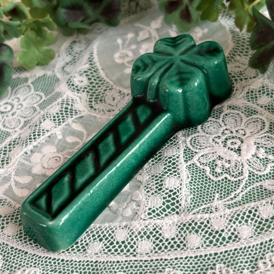 フランスアンティーク 四つ葉のクローバー カトラリーレスト 2個セット ②