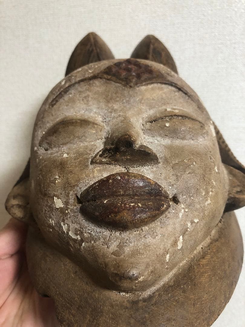 プヌ族　仮面　マスク　アフリカンアート　プリミティブアート