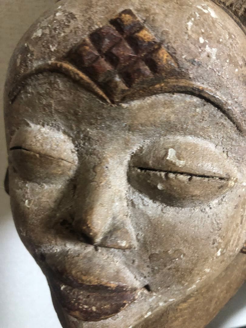 プヌ族　仮面　マスク　アフリカンアート　プリミティブアート