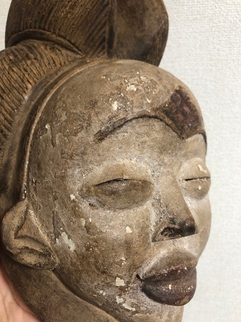 プヌ族　仮面　マスク　アフリカンアート　プリミティブアート