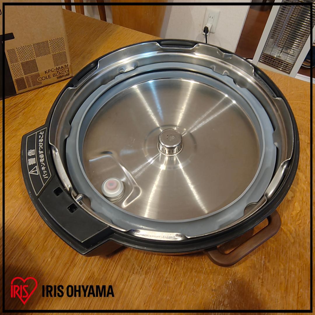 アイリスオーヤマ 電気圧力鍋 KPC-MA3-B　3L 液晶タイプ 黒