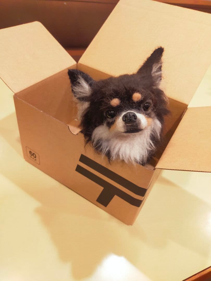 羊毛フェルト　犬　チワワ　ハンドメイド