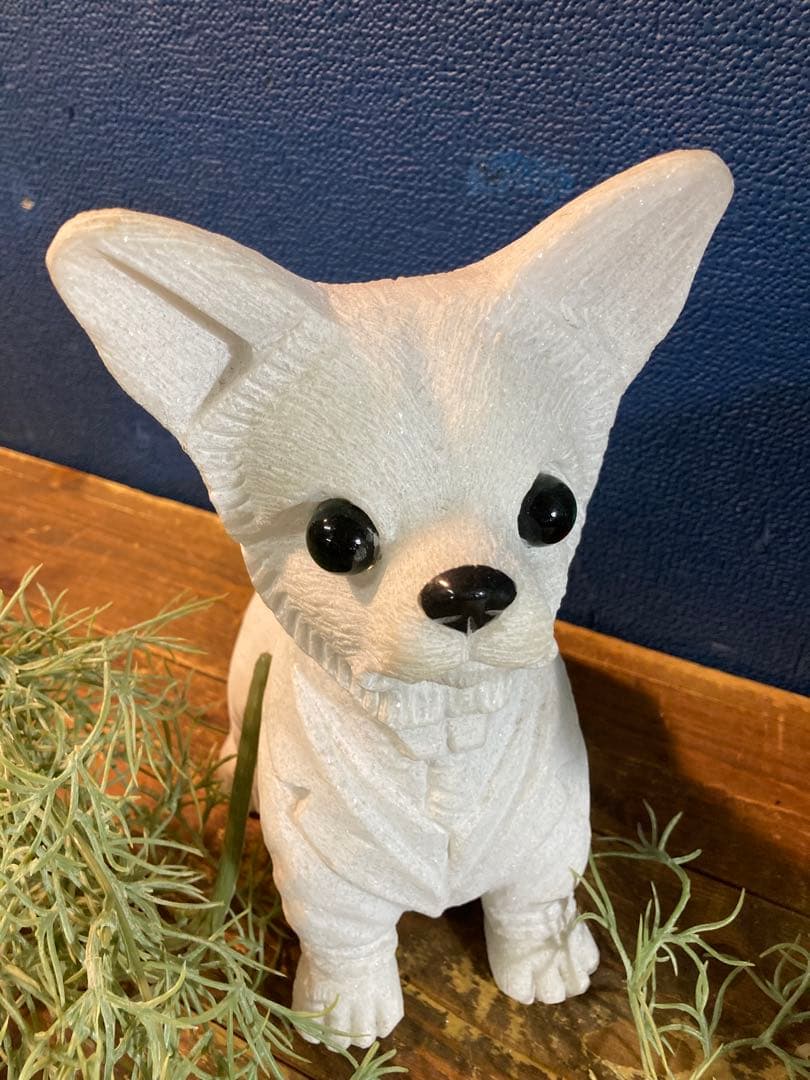 A チワワ　ガーデニング雑貨アンティーク　フラワーガーデン　オーナメント　犬