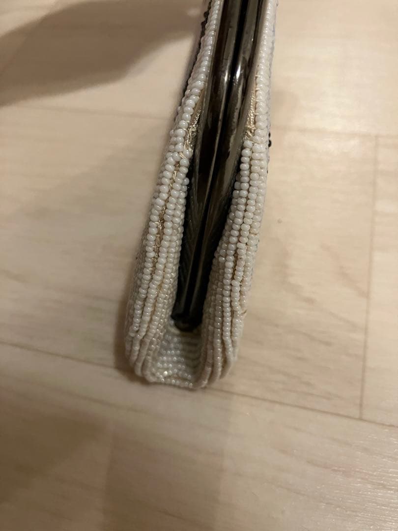 【昭和レトロ✨ハンドメイド】がま口ビーズクラッチバッグ