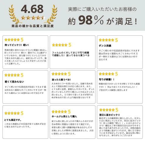 John life フィルムミラー 160×80cm キャスター付 シルバー