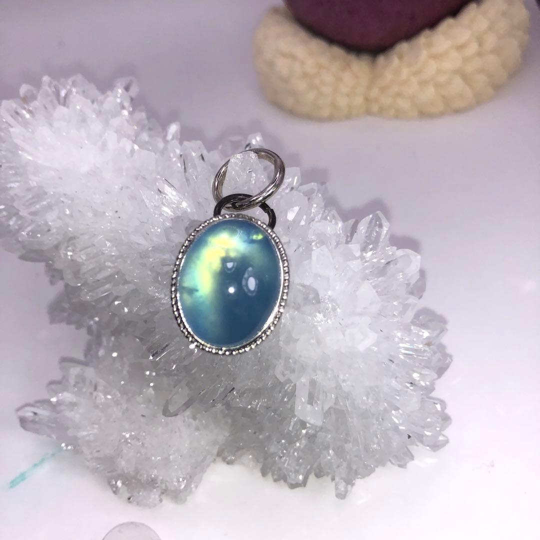 天然石　パワーストーン　アクアマリンペンダントトップ