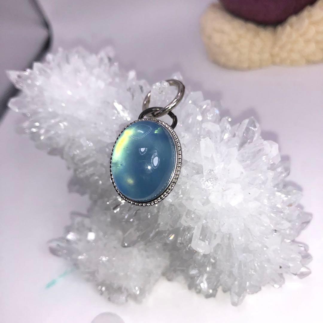 天然石　パワーストーン　アクアマリンペンダントトップ
