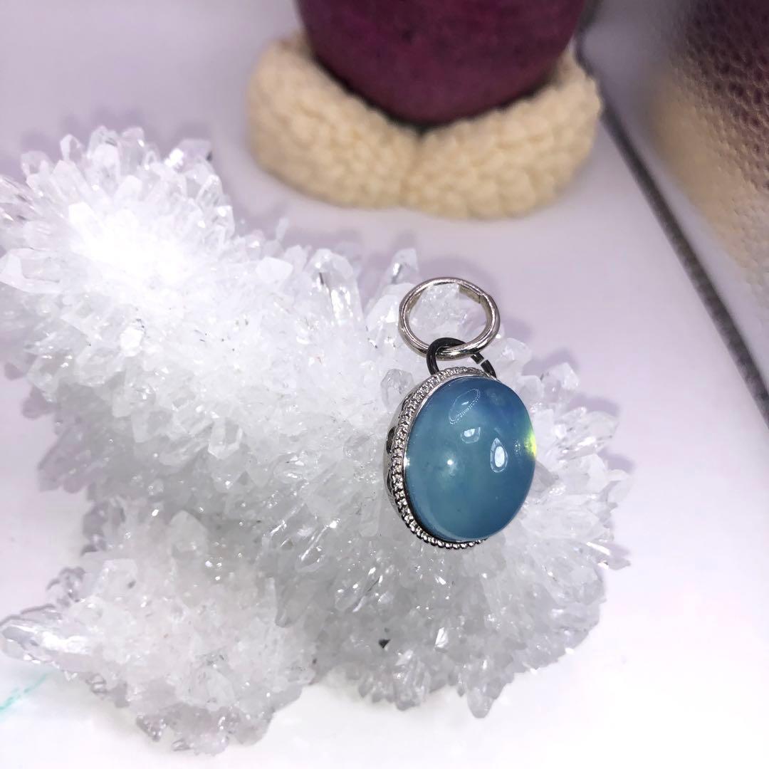 天然石　パワーストーン　アクアマリンペンダントトップ
