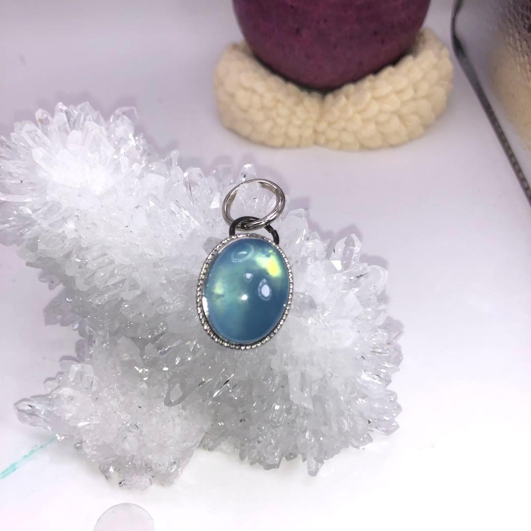 天然石　パワーストーン　アクアマリンペンダントトップ