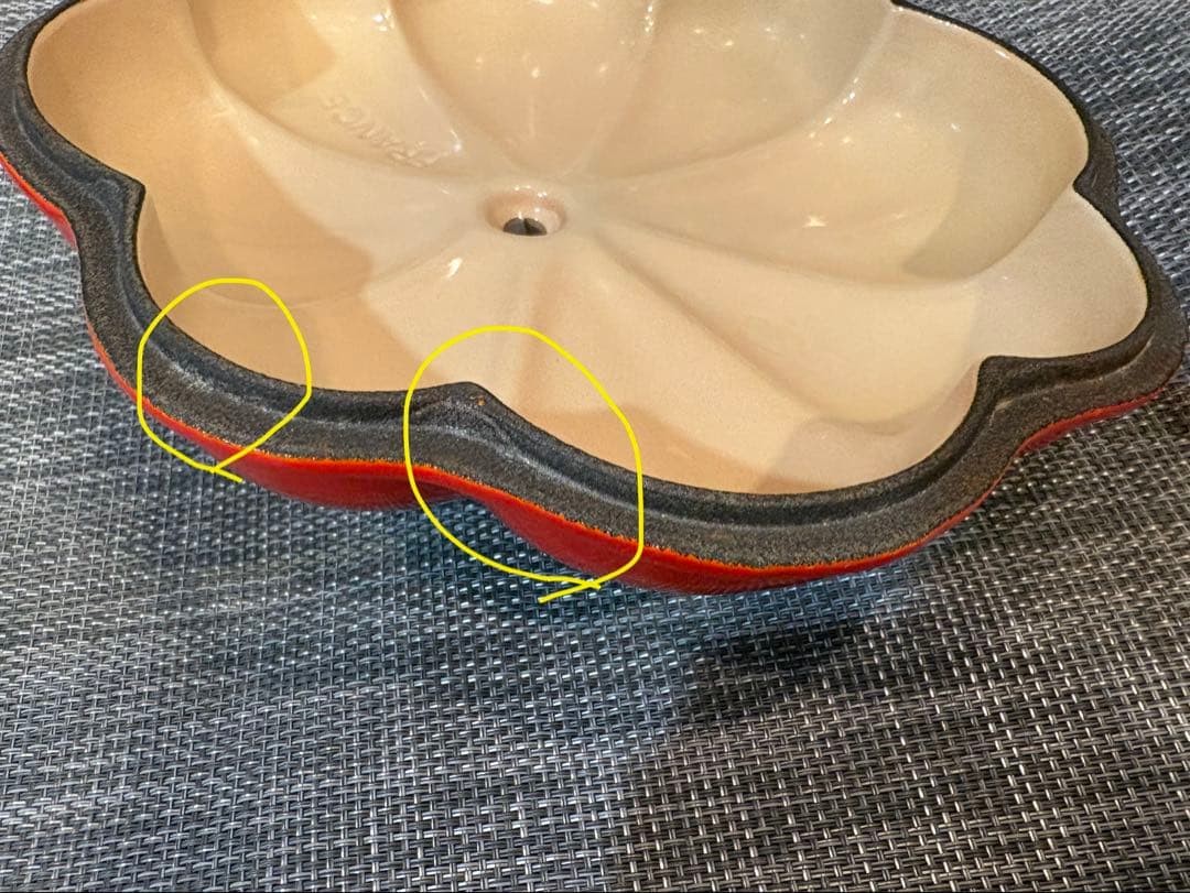 ル・クルーゼ パンプキン型 ホーロー鍋 オレンジ +ココット付き ※説明書あり