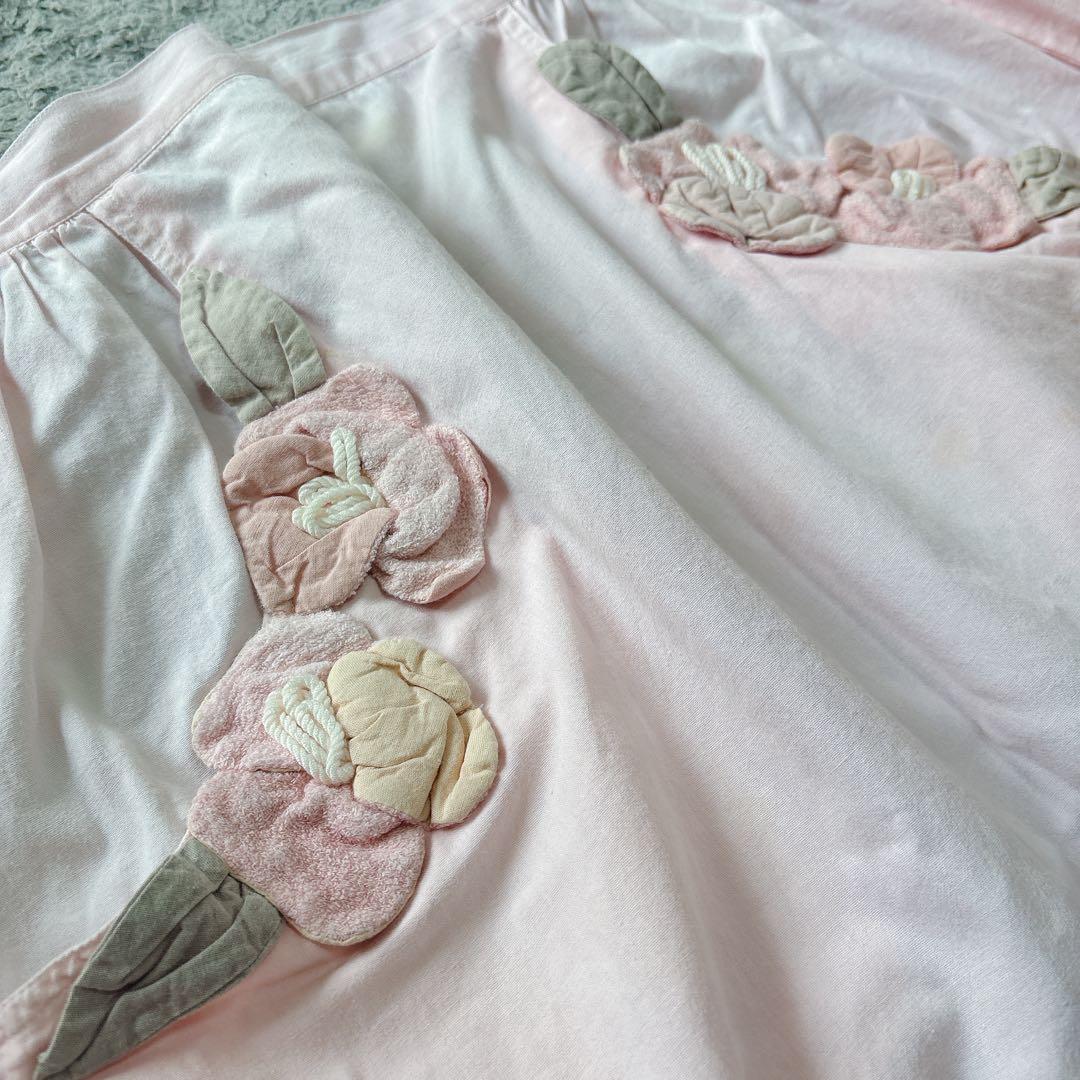 POTECHINO ポテチーノ お花モチーフ エプロン 前掛け 尾道 ピンク