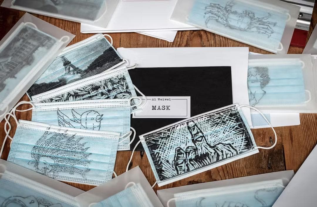 アイ・ウェイウェイ中国チャリティーマスク3枚 MOMA現代アートaiweiwei