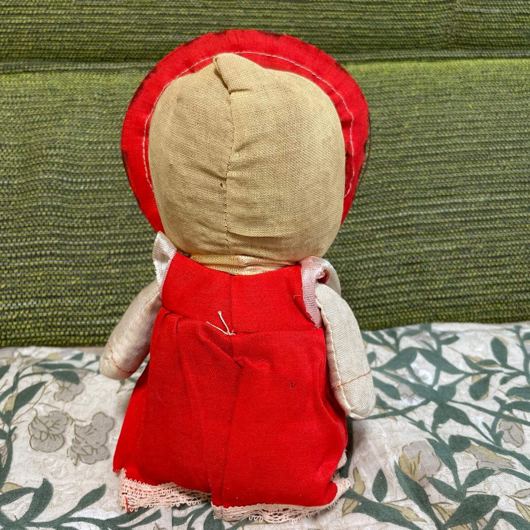 当時物 赤いドレスの文化人形