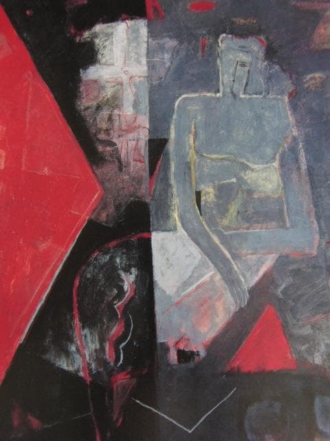 島田鮎子、【光陰の中で】、希少な大判額装用画集より、美品、日本人画家