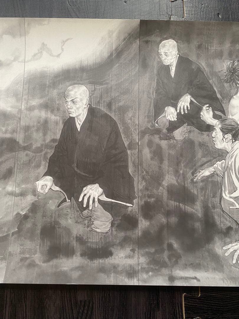 井上雄彦　親鸞　屏風　左右セット